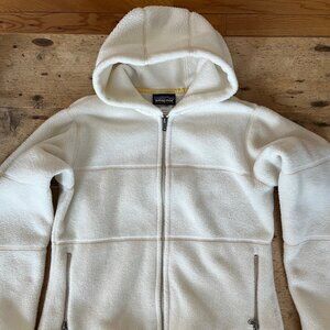 Patagonia Synchilla Fleece Full Zip Hoodie Off-White Womens Small